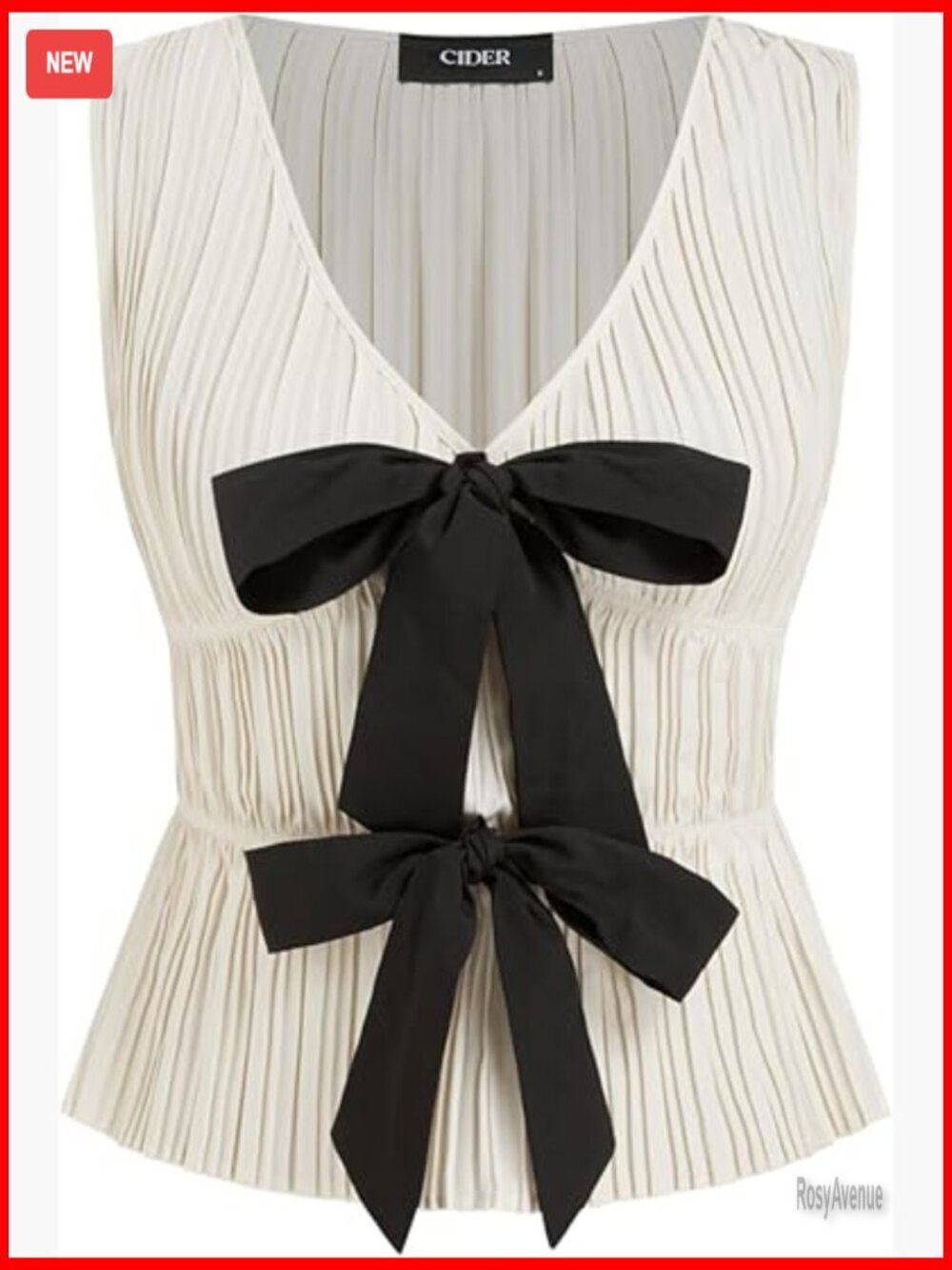 Sleeveless V-Neck Pleated Tank Top Stretchy Going Out Blouse Cute Summer Tops